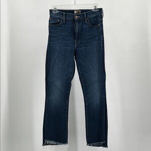 MOTHER Midnight Blue Cropped Jeans